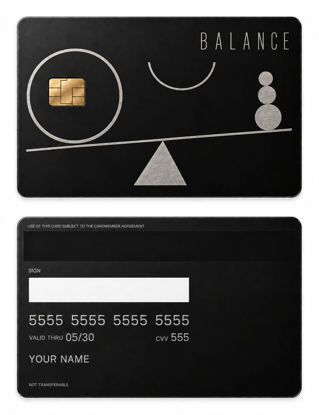 Keep Your Balance metal card