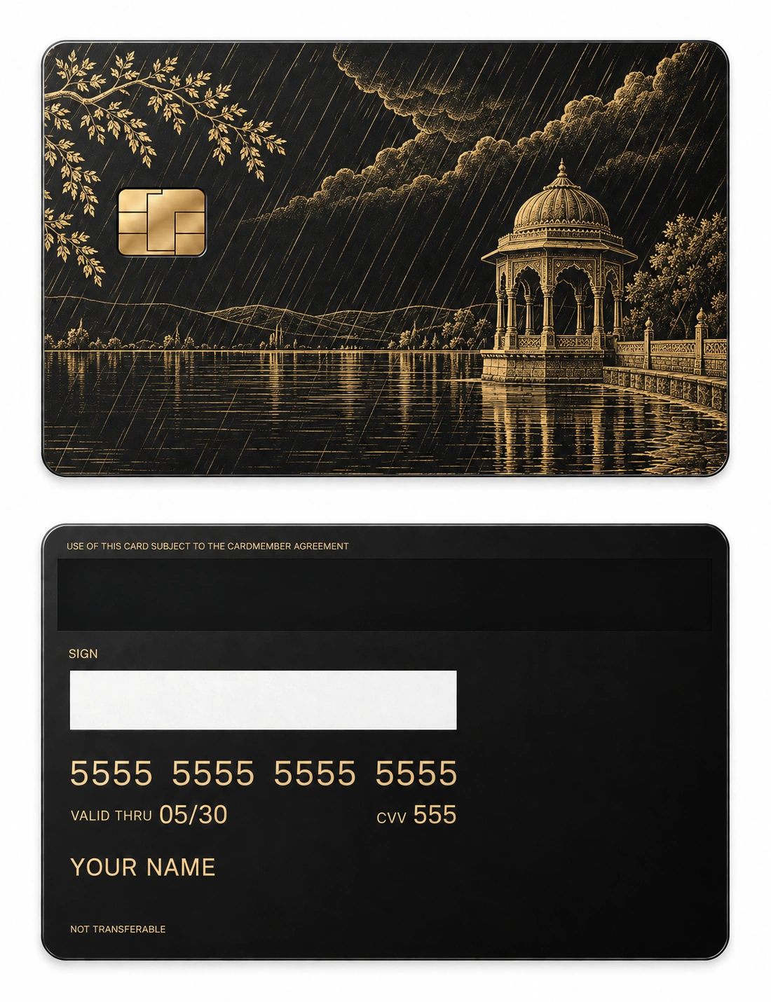 Monsoon Pavilion metal card
