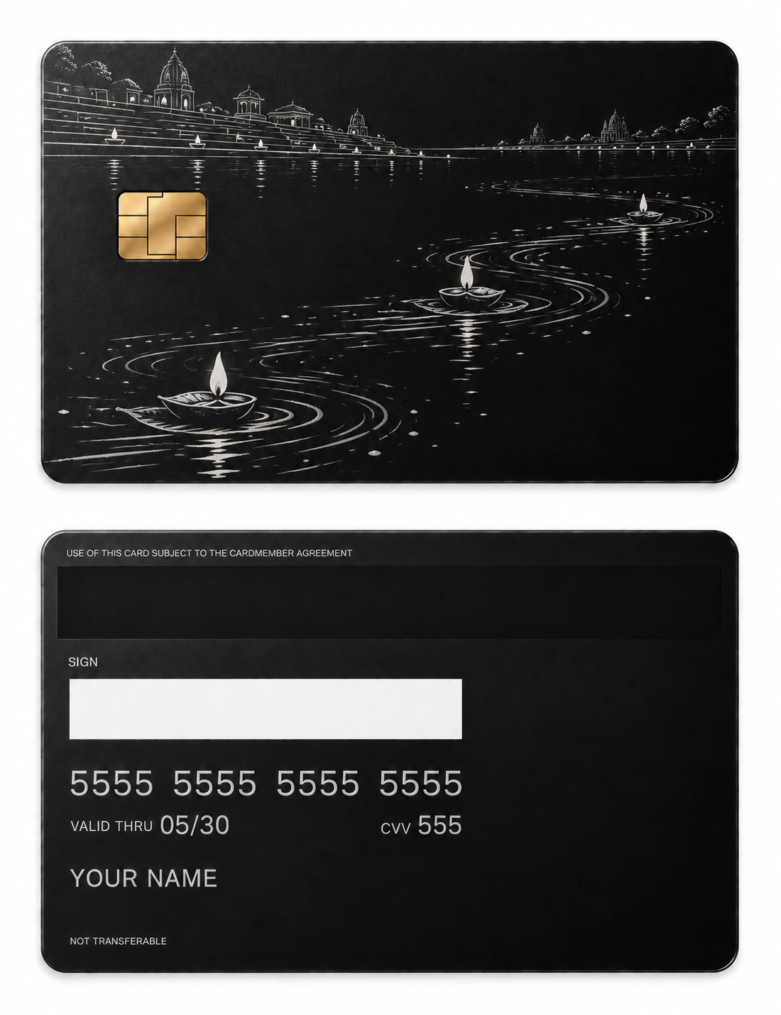 River of Lamps metal card