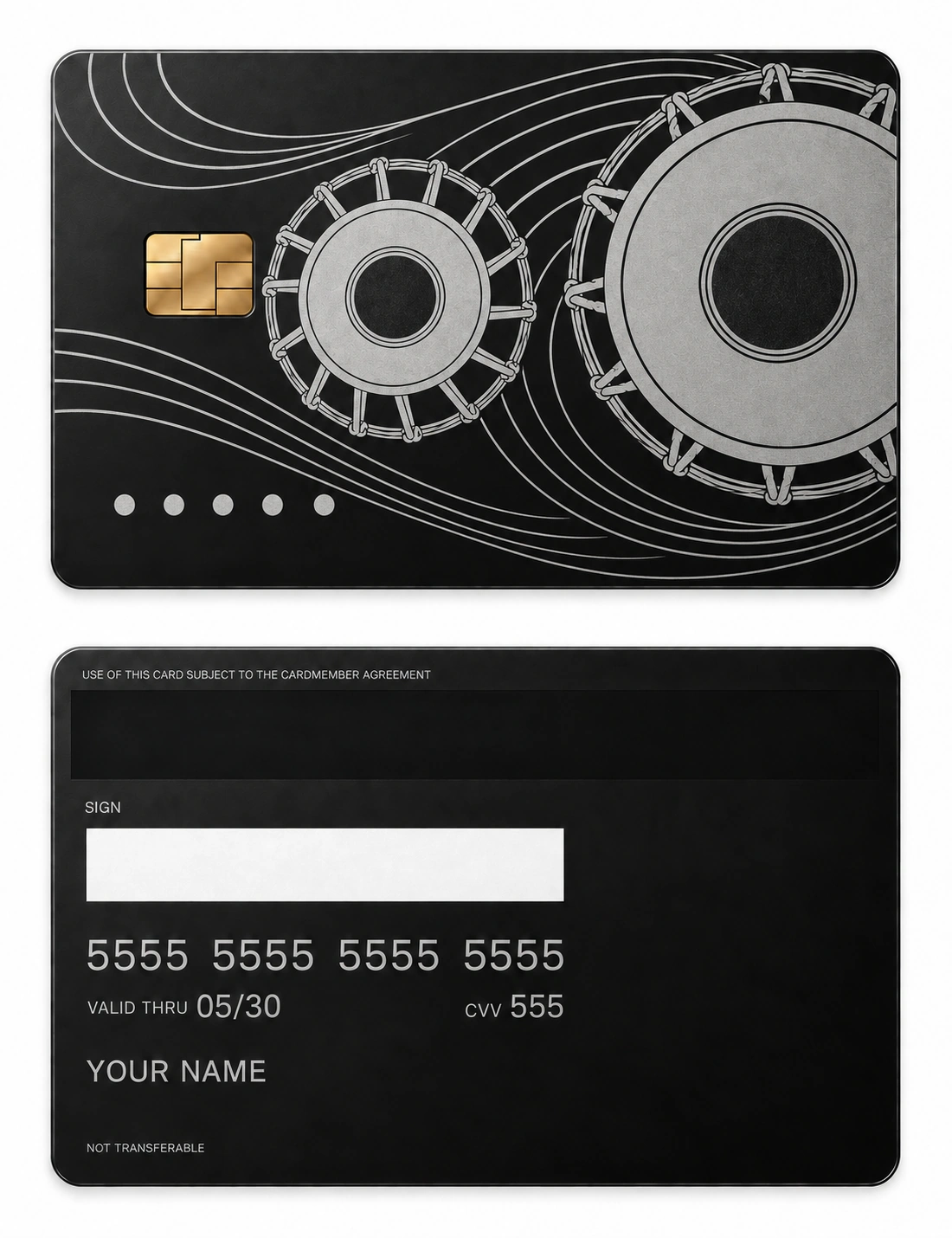 Rhythm in Circles metal card
