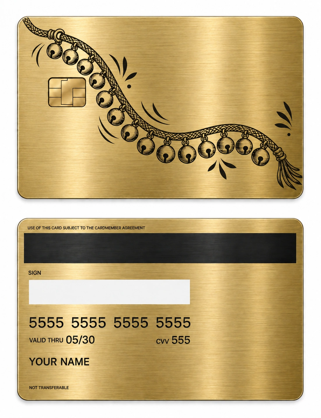 Ghungroo Flow metal card — Front