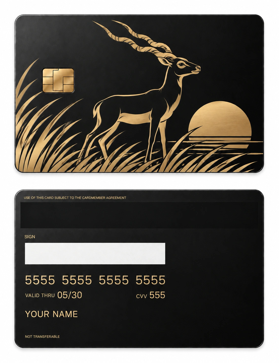 Grassland Elegance metal card