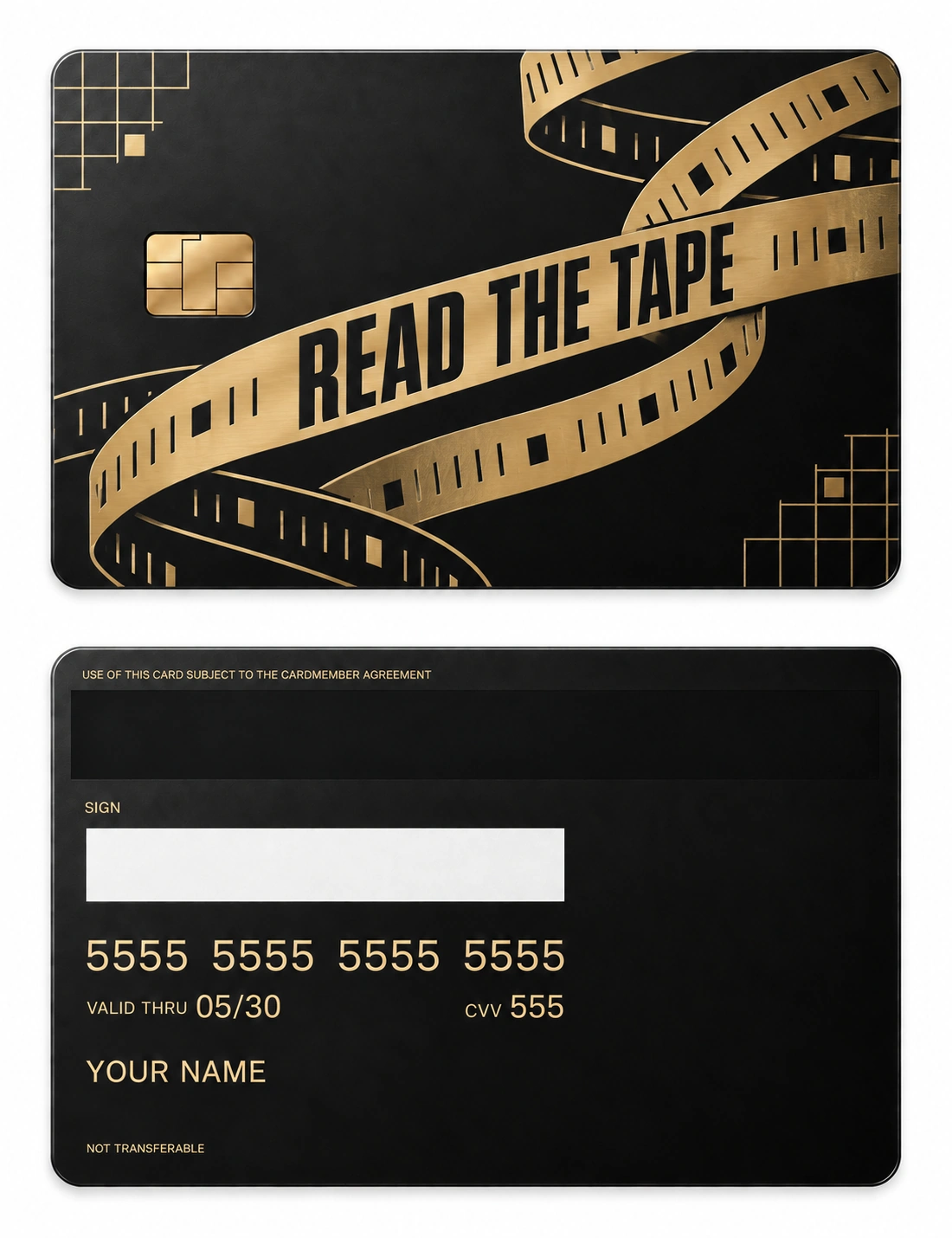 Read the Tape metal card