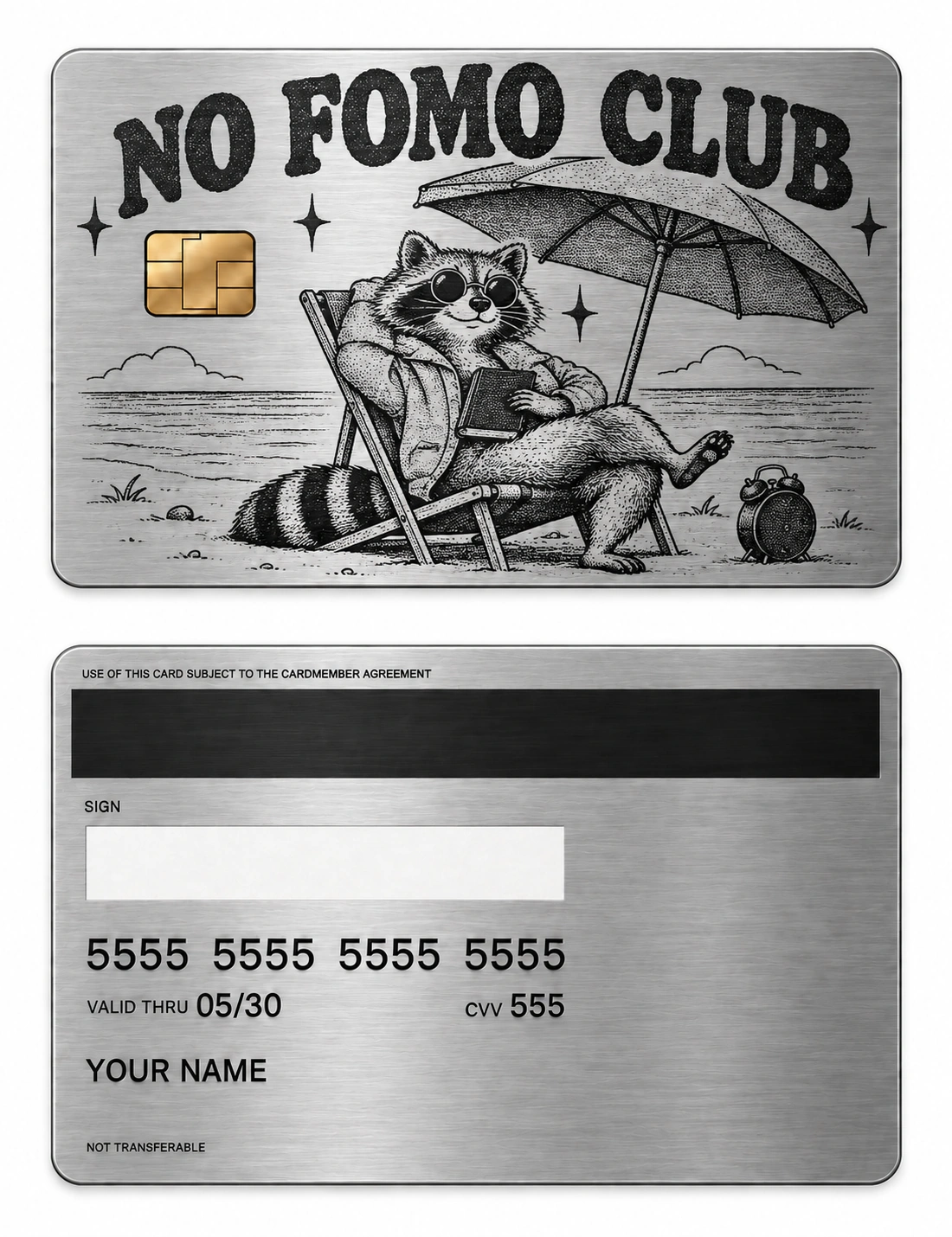 No FOMO Club metal card