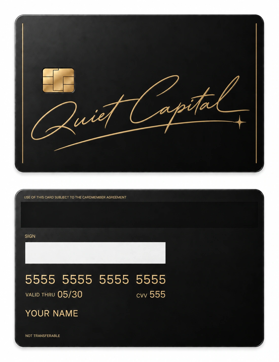 Quiet Capital metal card