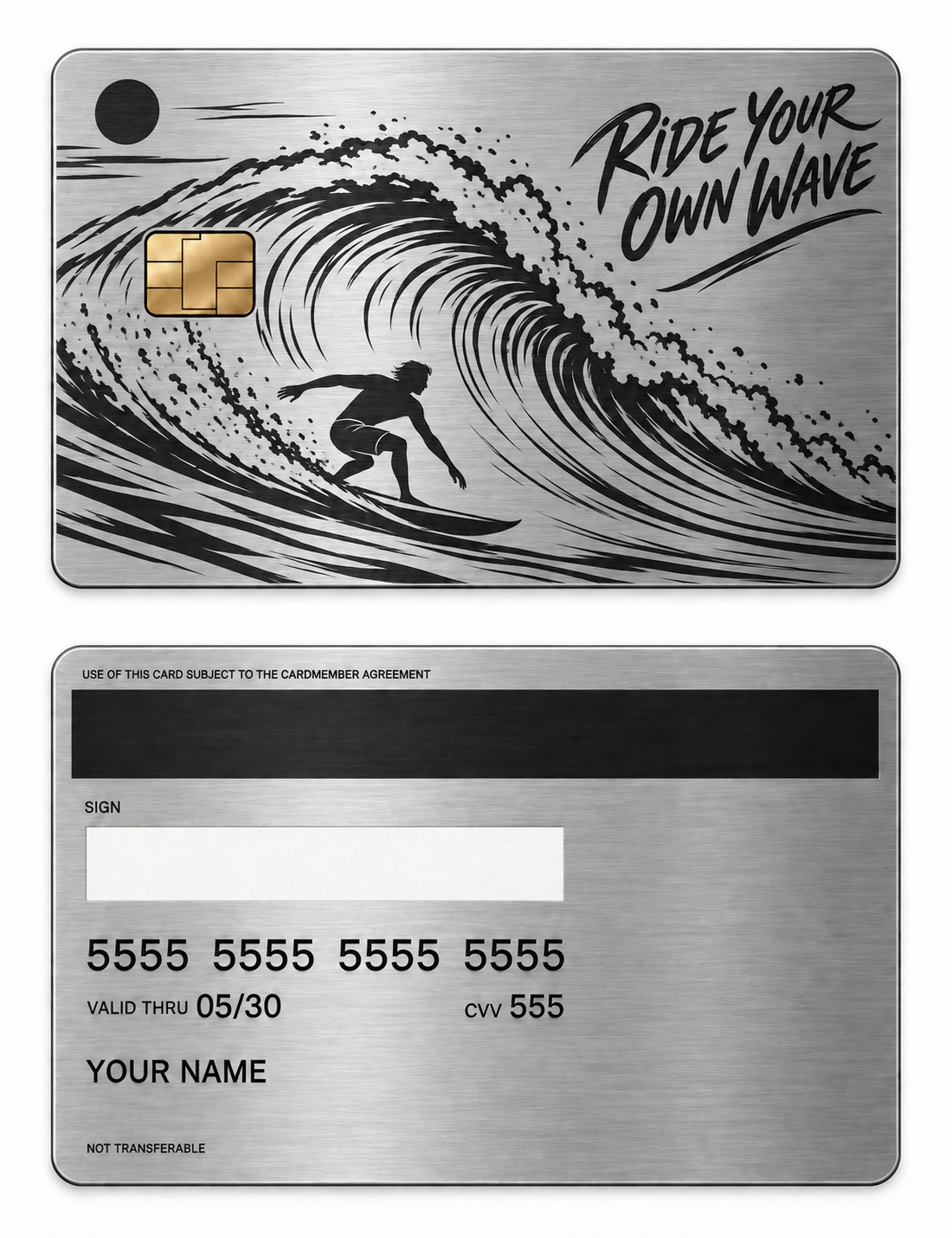 Ride Your Own Wave metal card