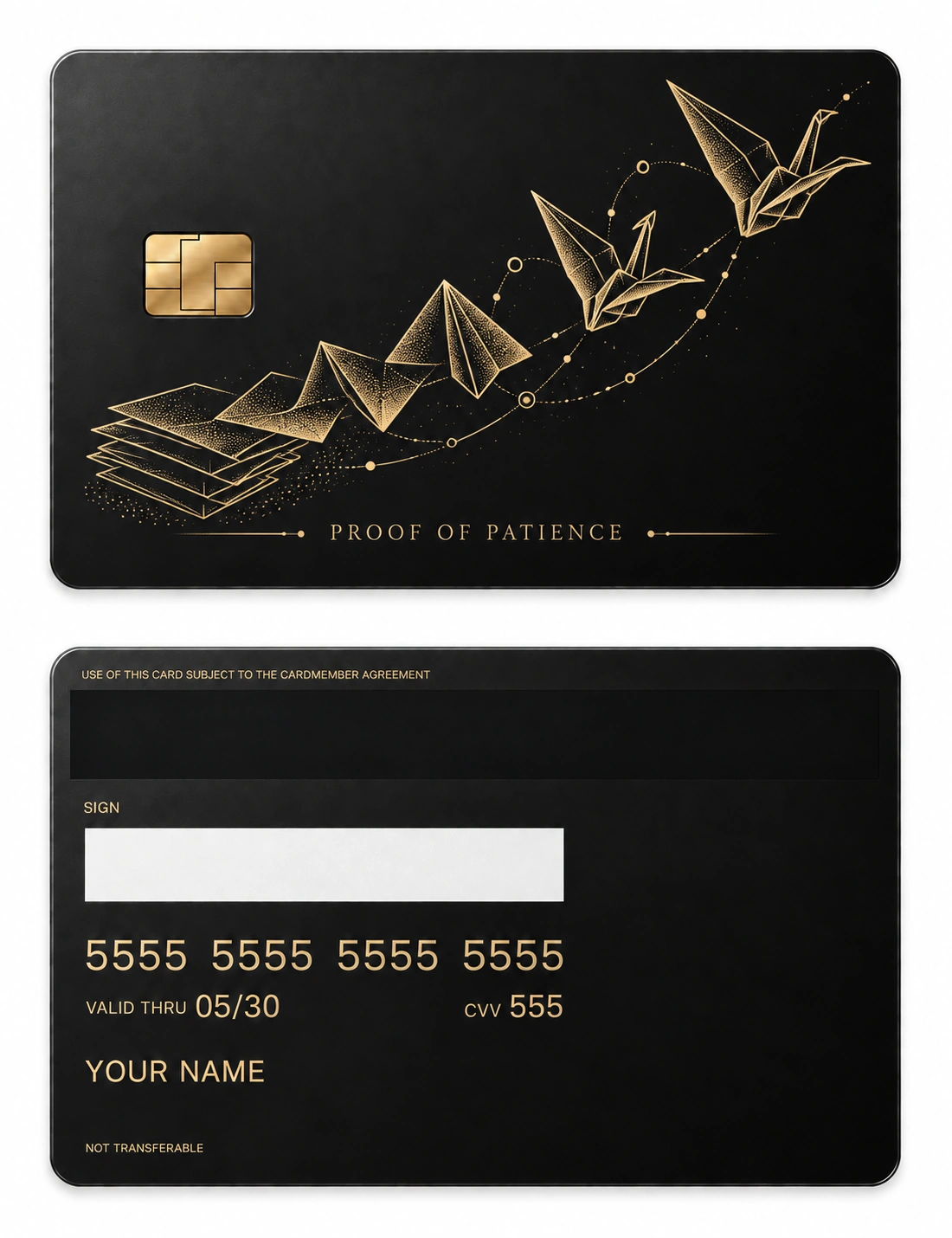 Proof of Patience metal card