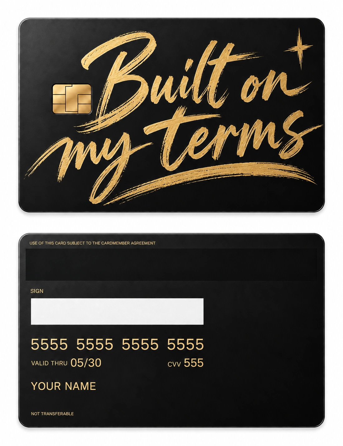 Independence in Ink metal card