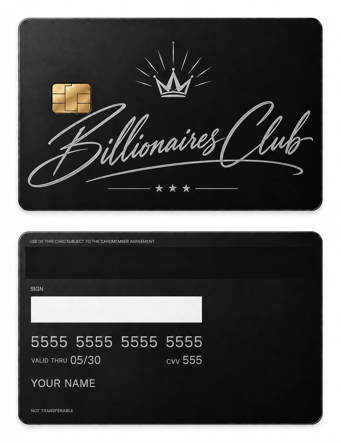 Billionaires Club metal card