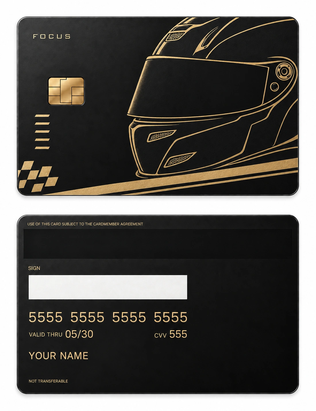 Grid Focus metal card