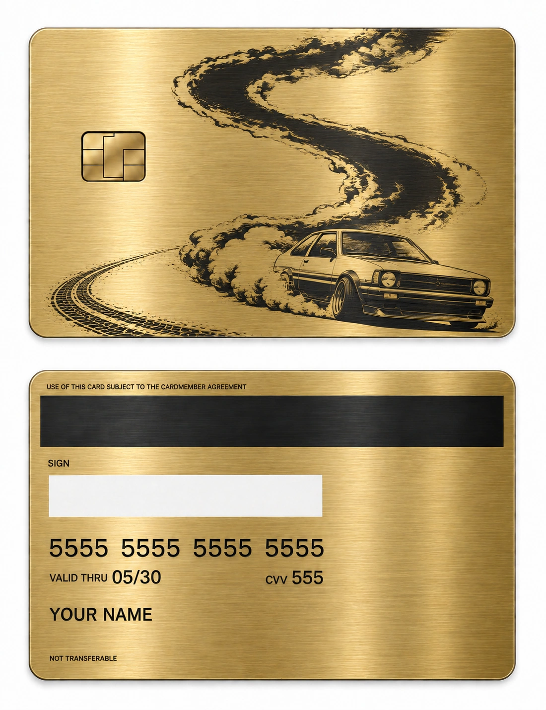 Slip Angle metal card
