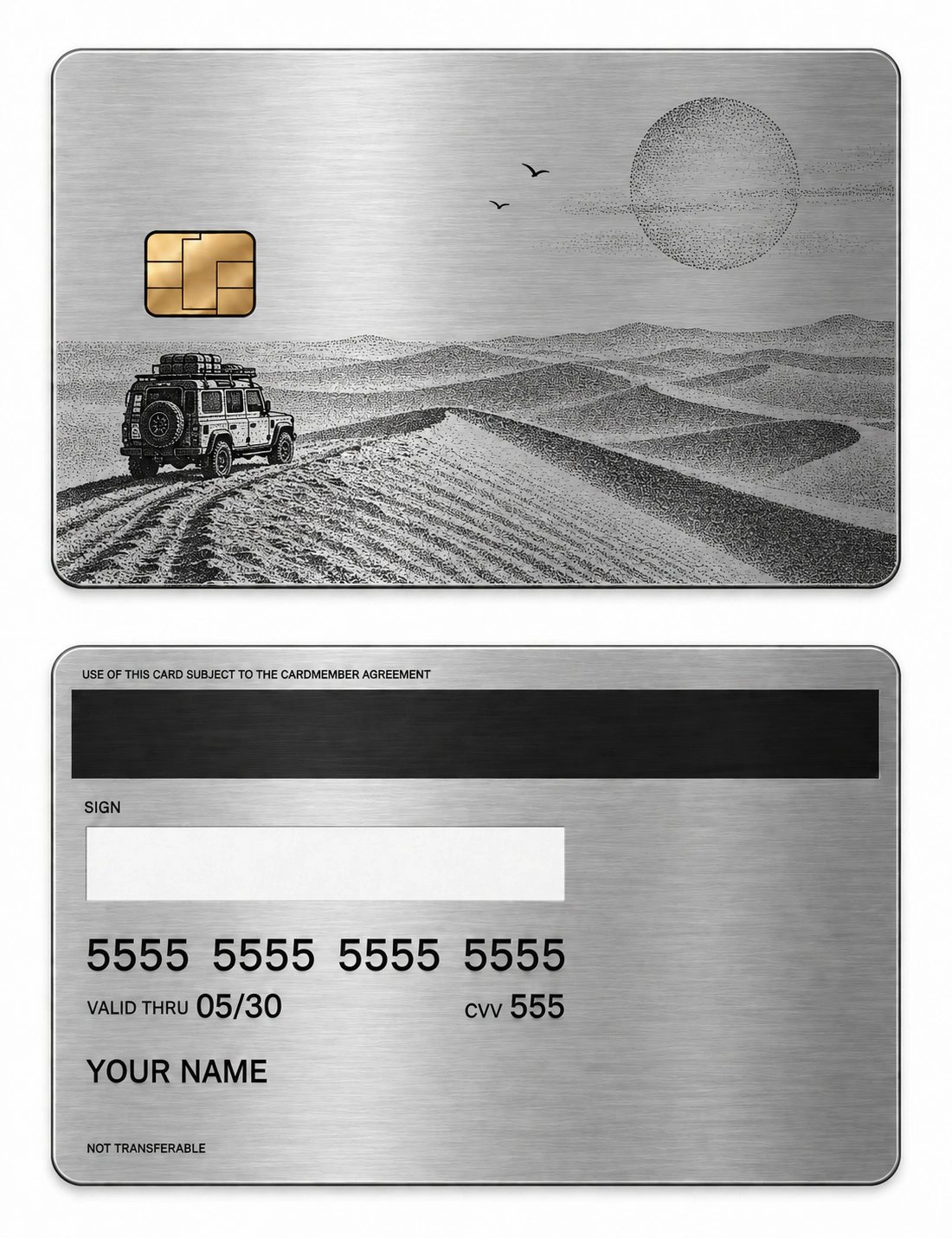 Sand Lines metal card