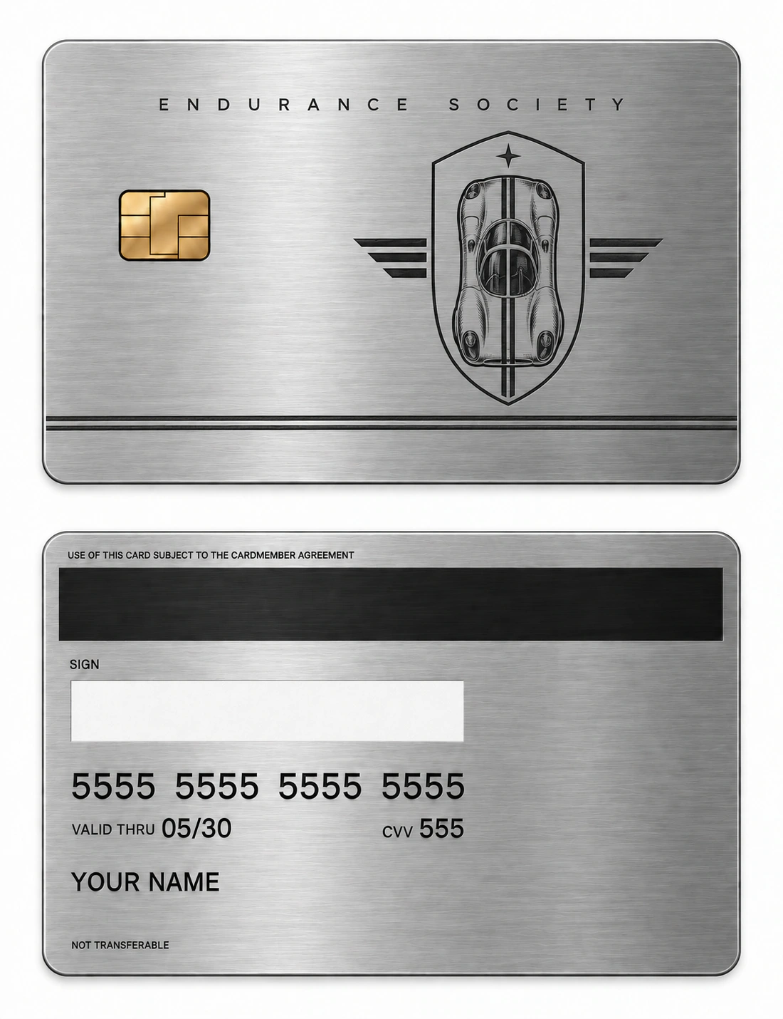 Endurance Society metal card