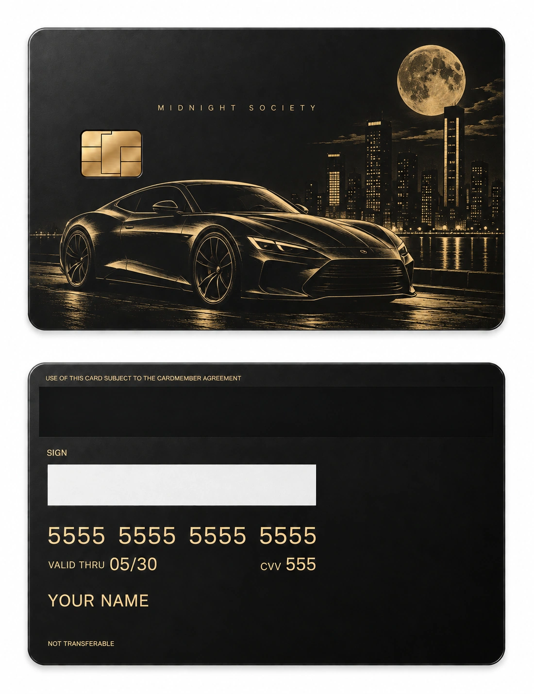 City After Midnight metal card