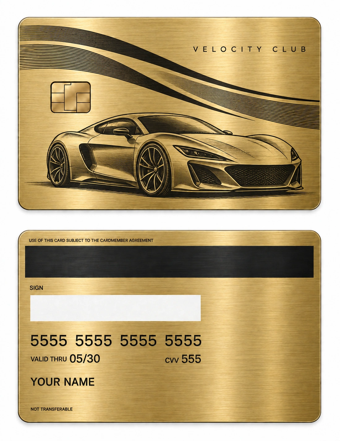 Velocity Signature metal card