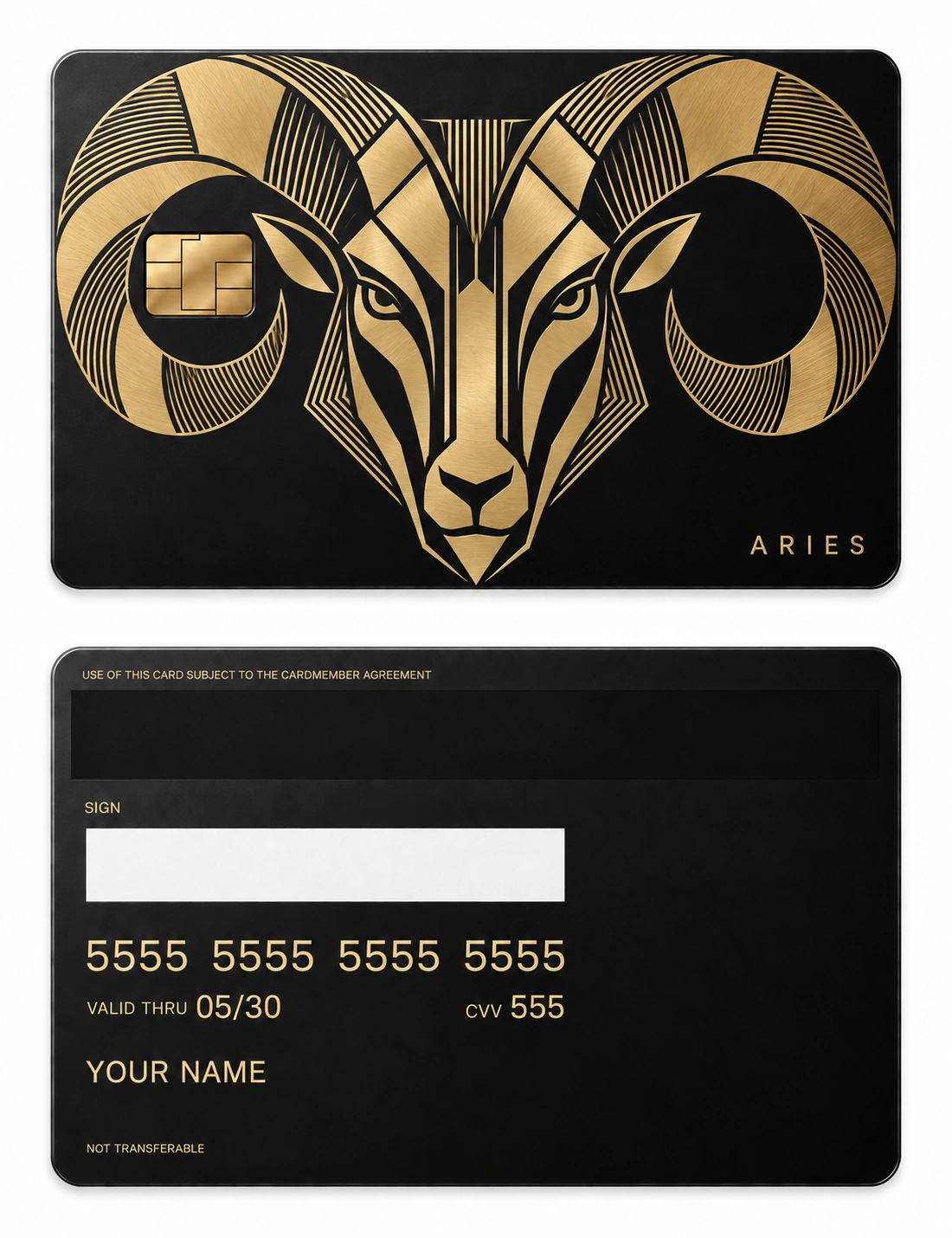 Aries Golden Gate metal card