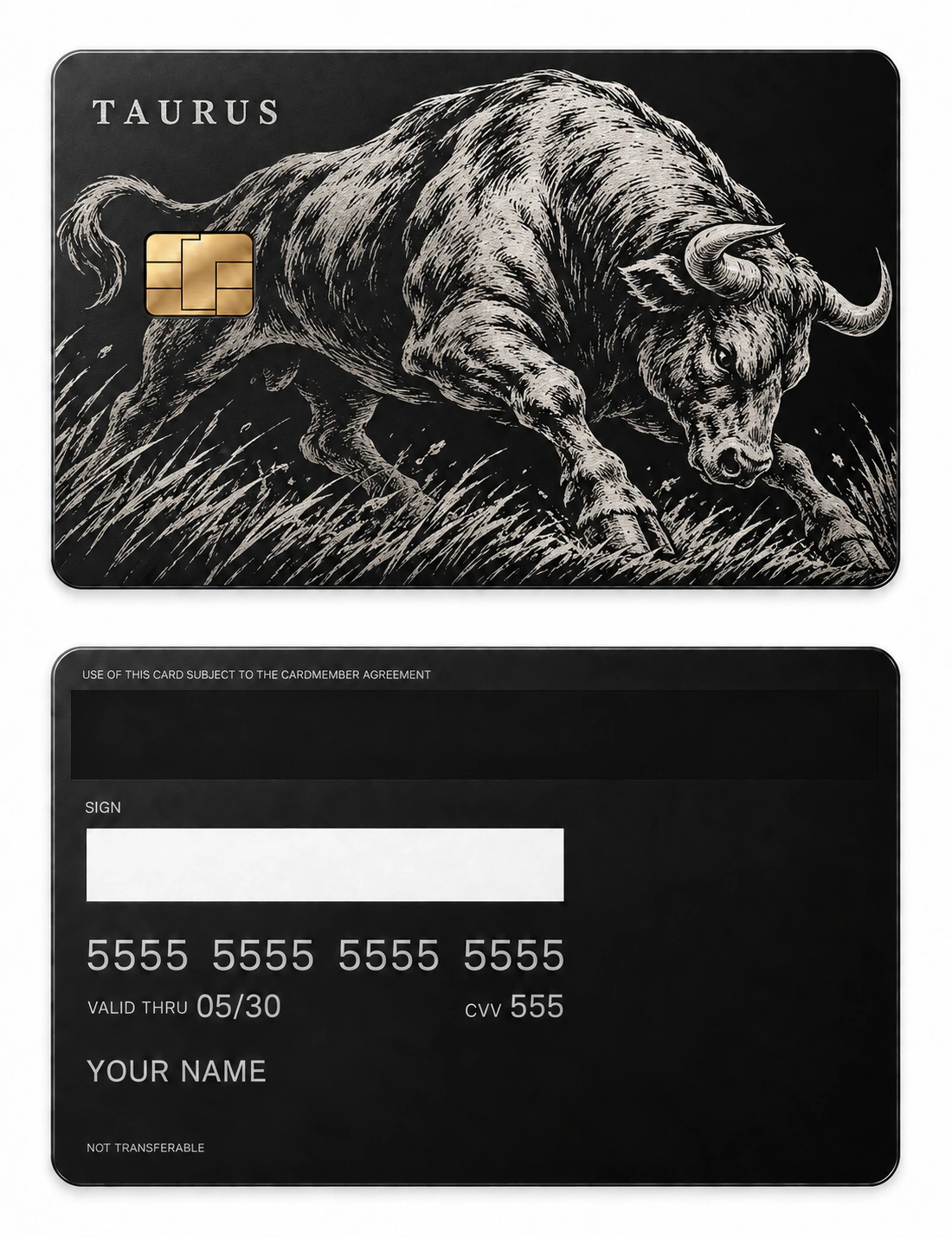 Taurus Earthbound metal card — Front