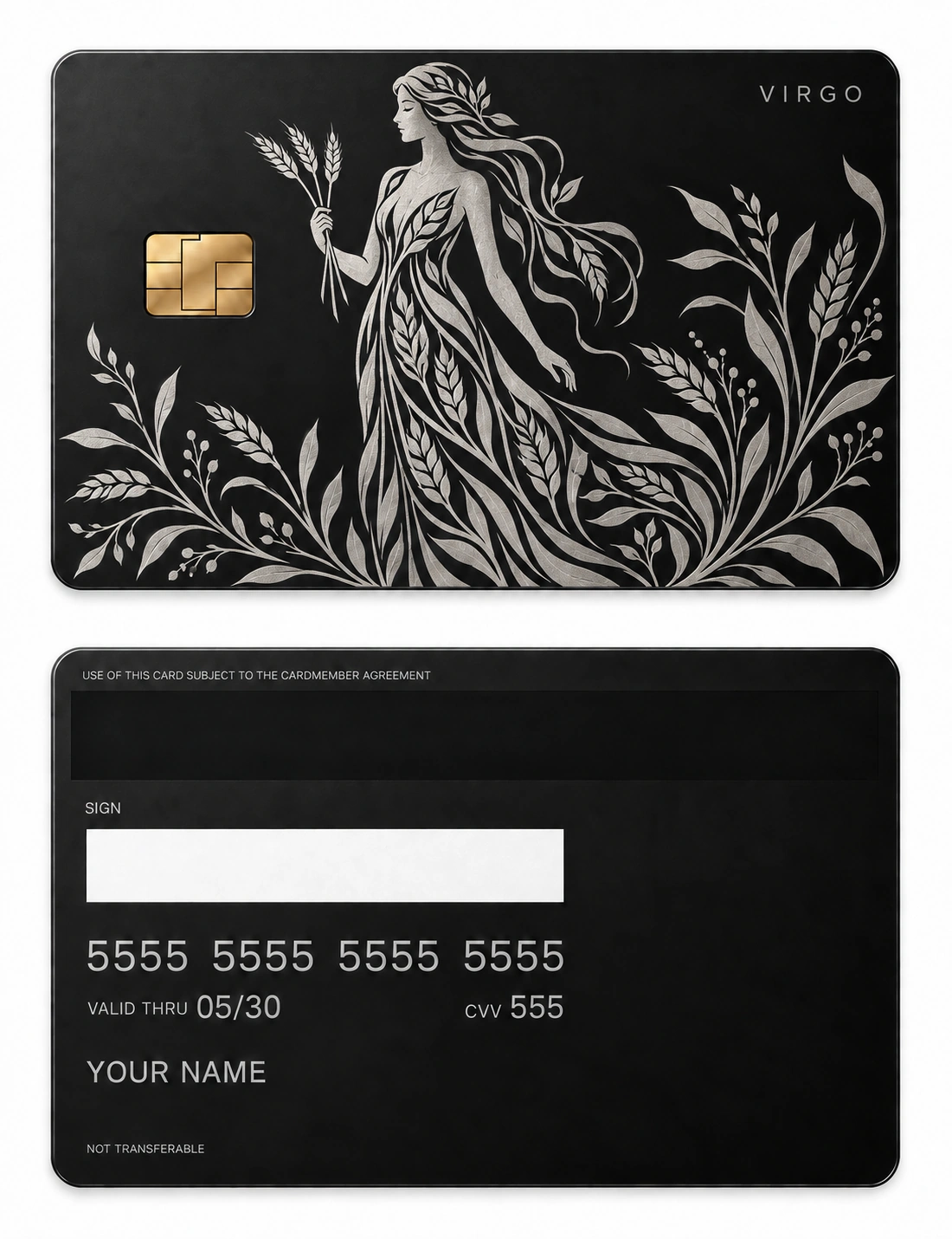 Virgo Harvest Muse metal card