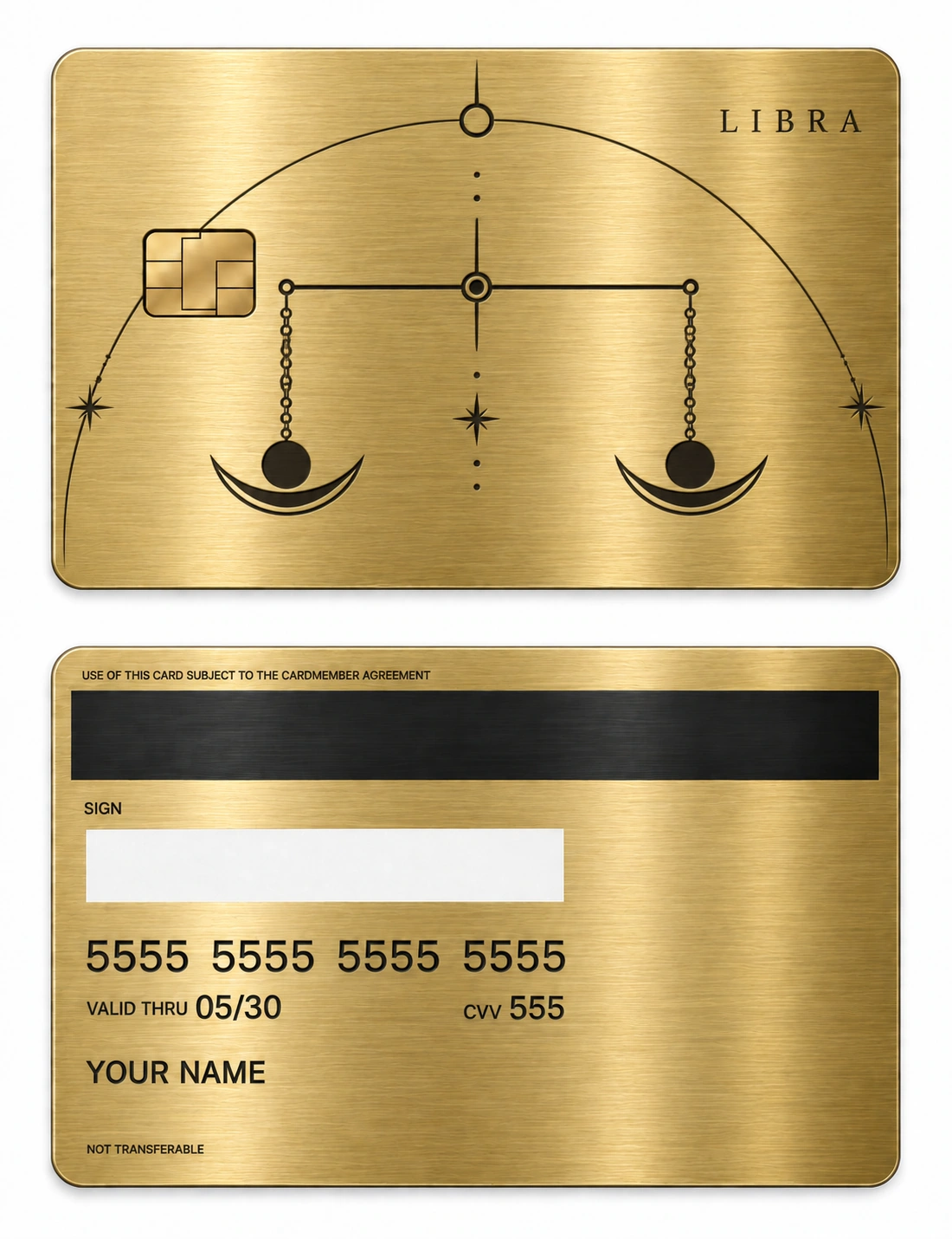 Libra Equilibrium Mobile metal card