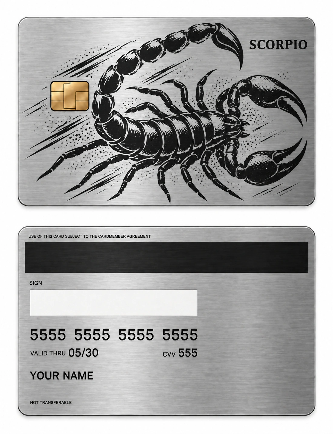 Scorpio Ink Current metal card