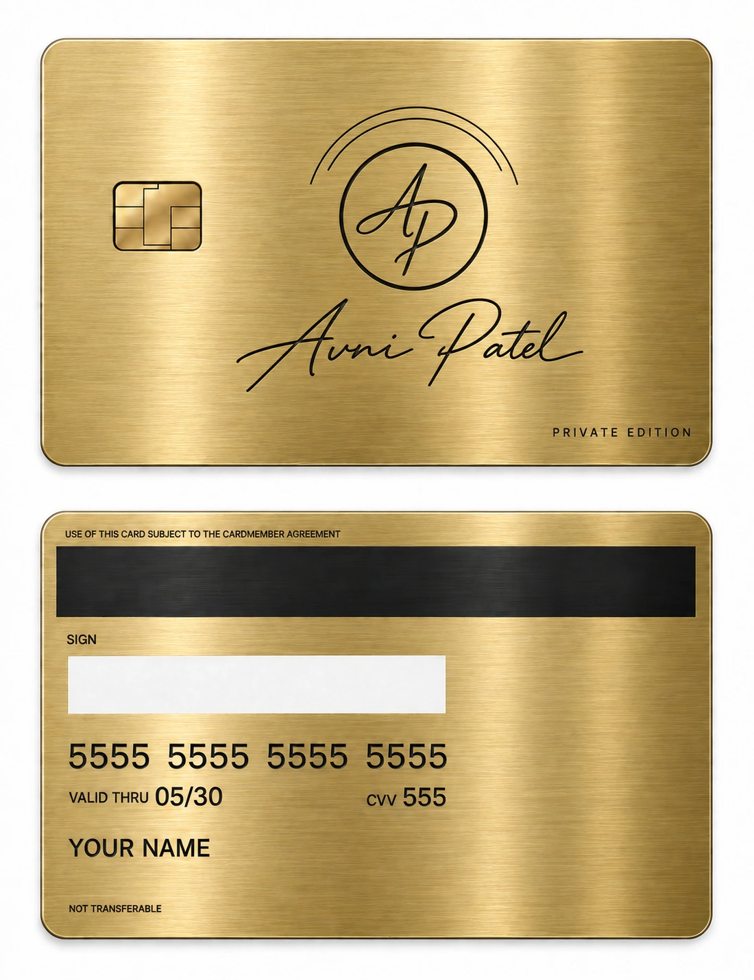 Avni Private Seal metal card