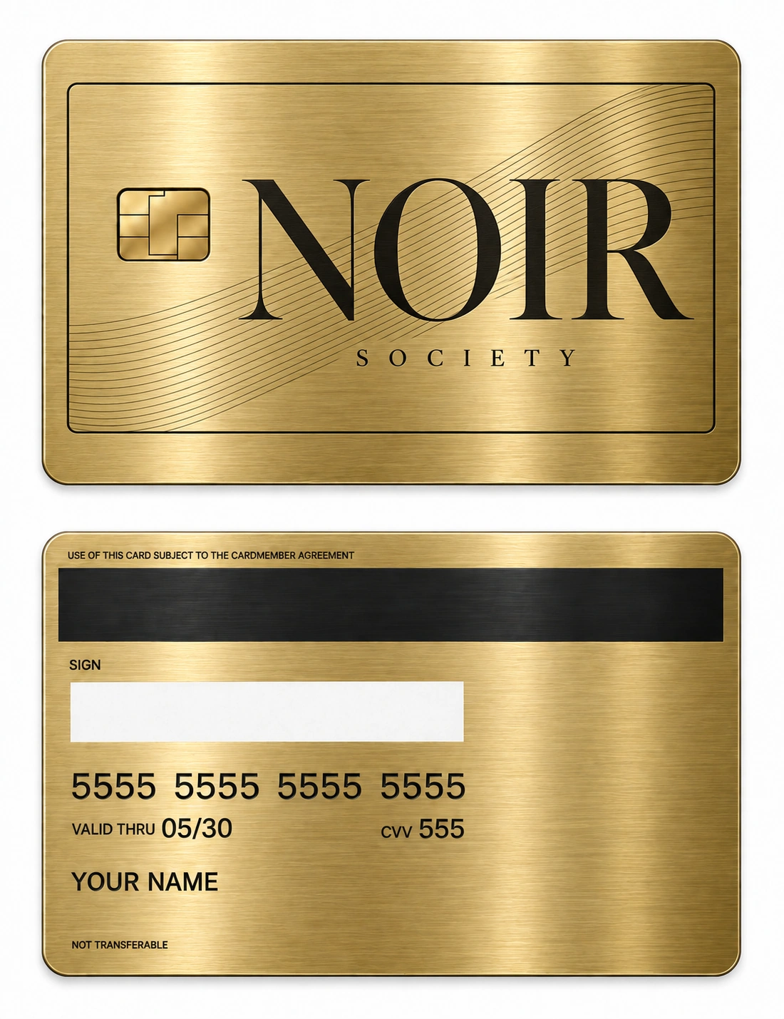 Noir Society metal card