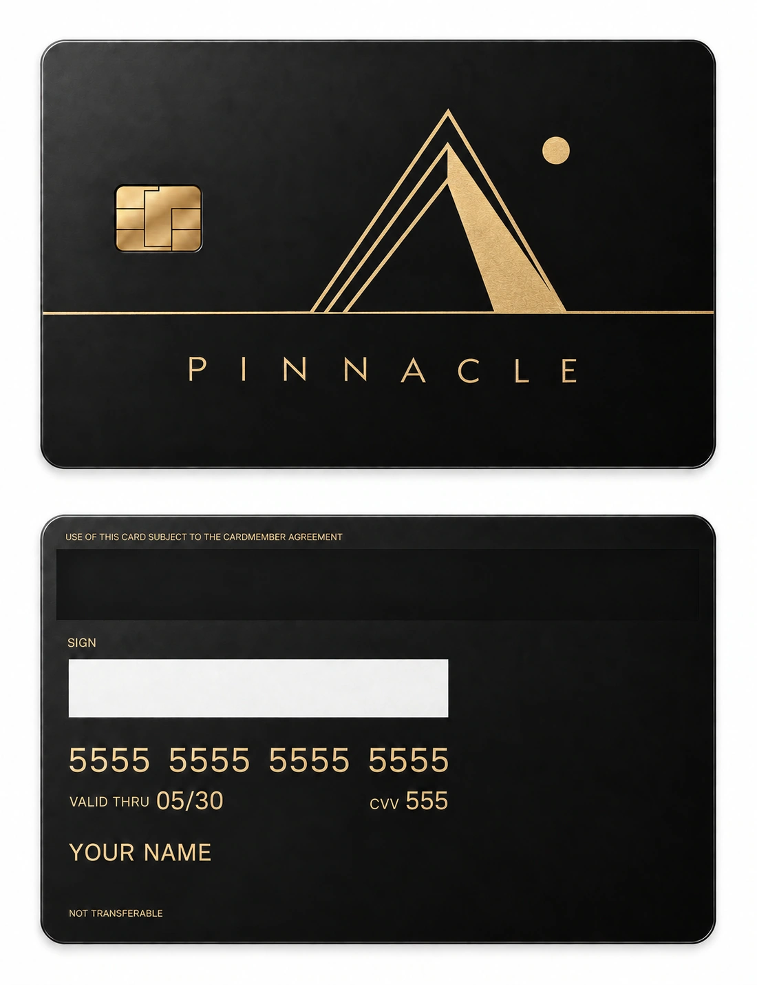 Pinnacle metal card