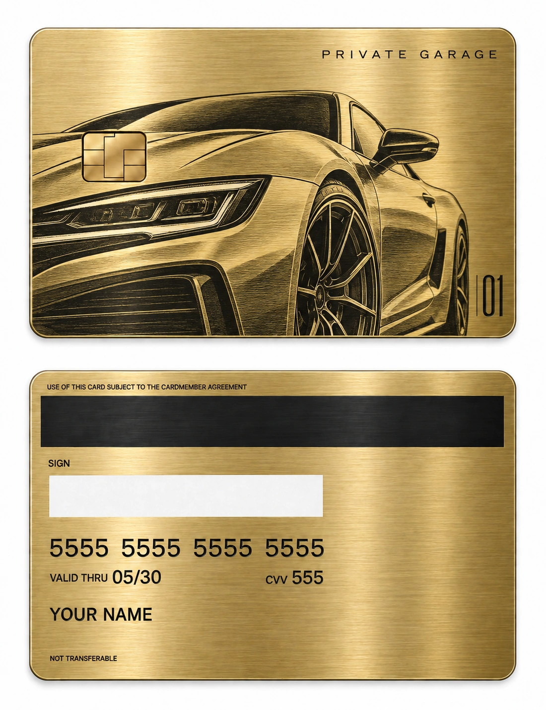 Private Garage metal card