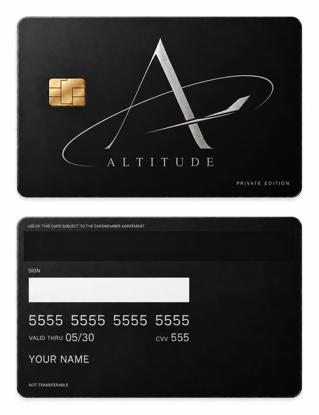Altitude metal card