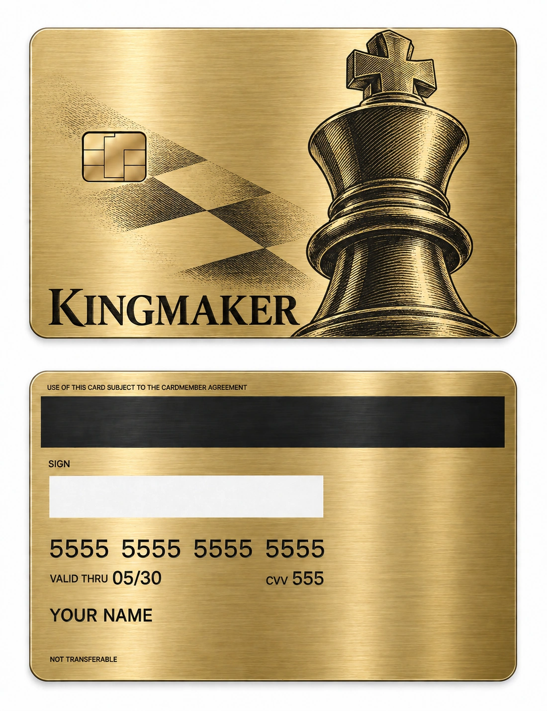 Kingmaker metal card