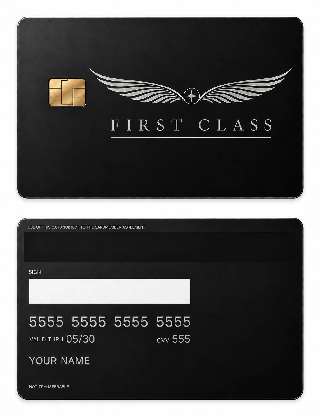 First Class metal card