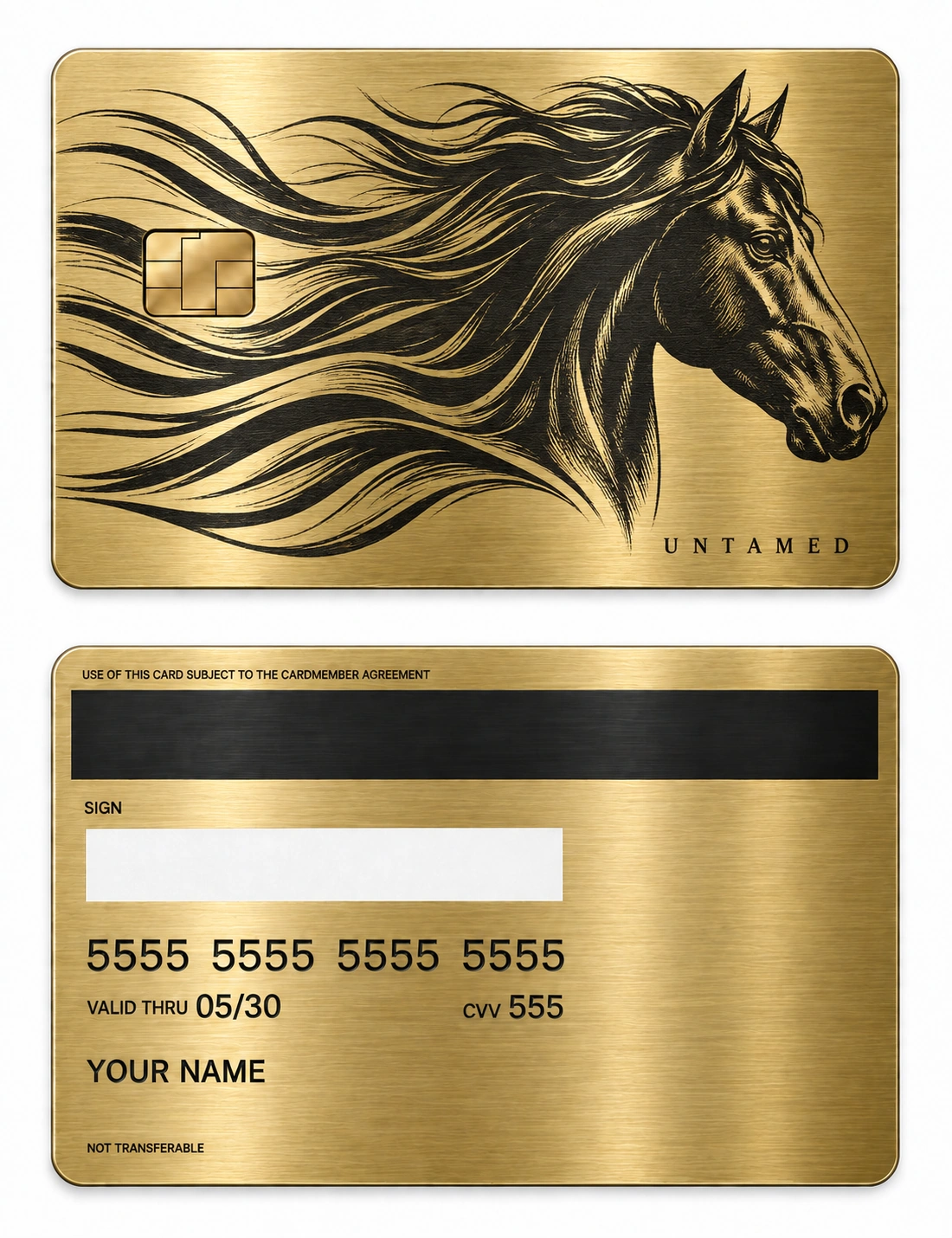 Untamed metal card