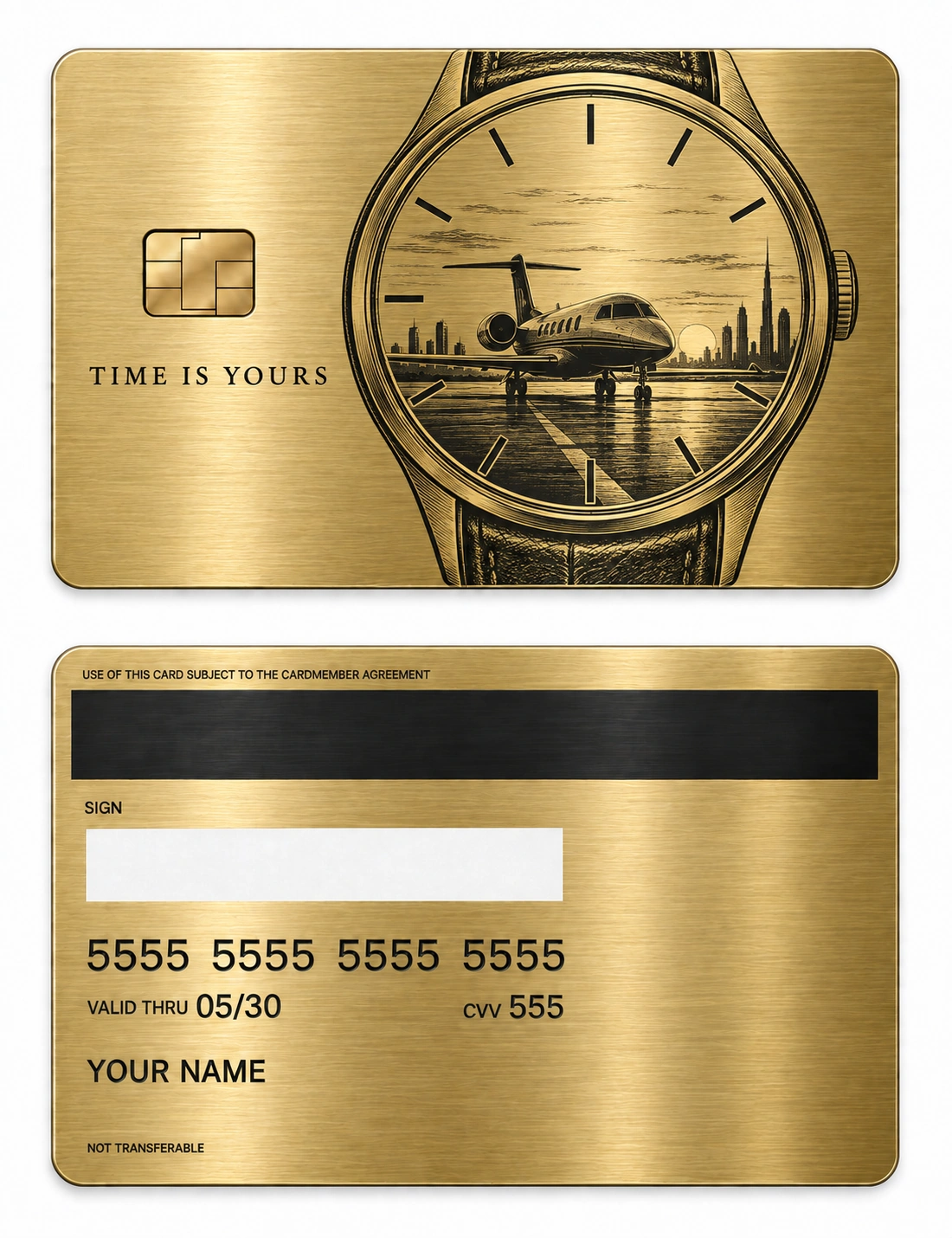Time Is Yours metal card