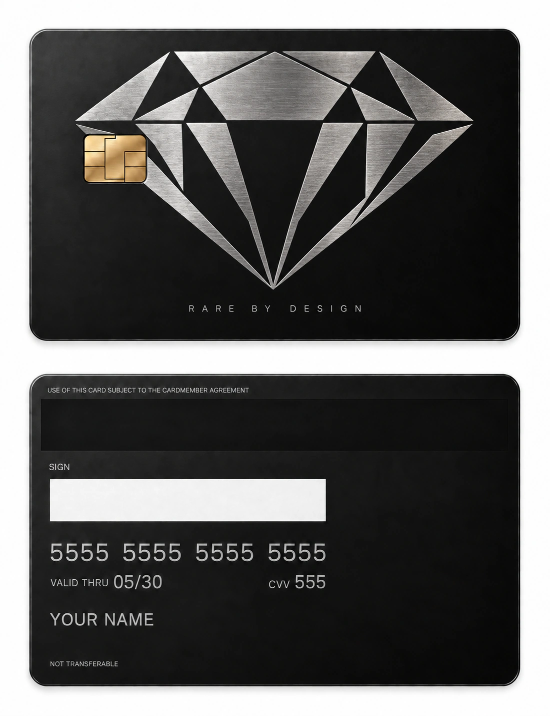 Diamond Resolve metal card