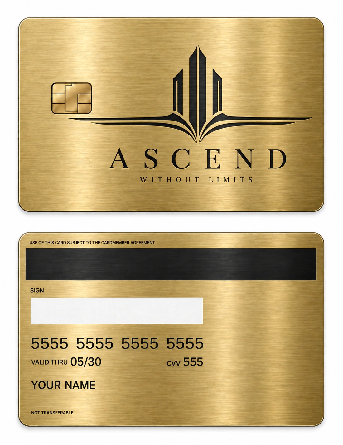 Crowned Ascent metal card