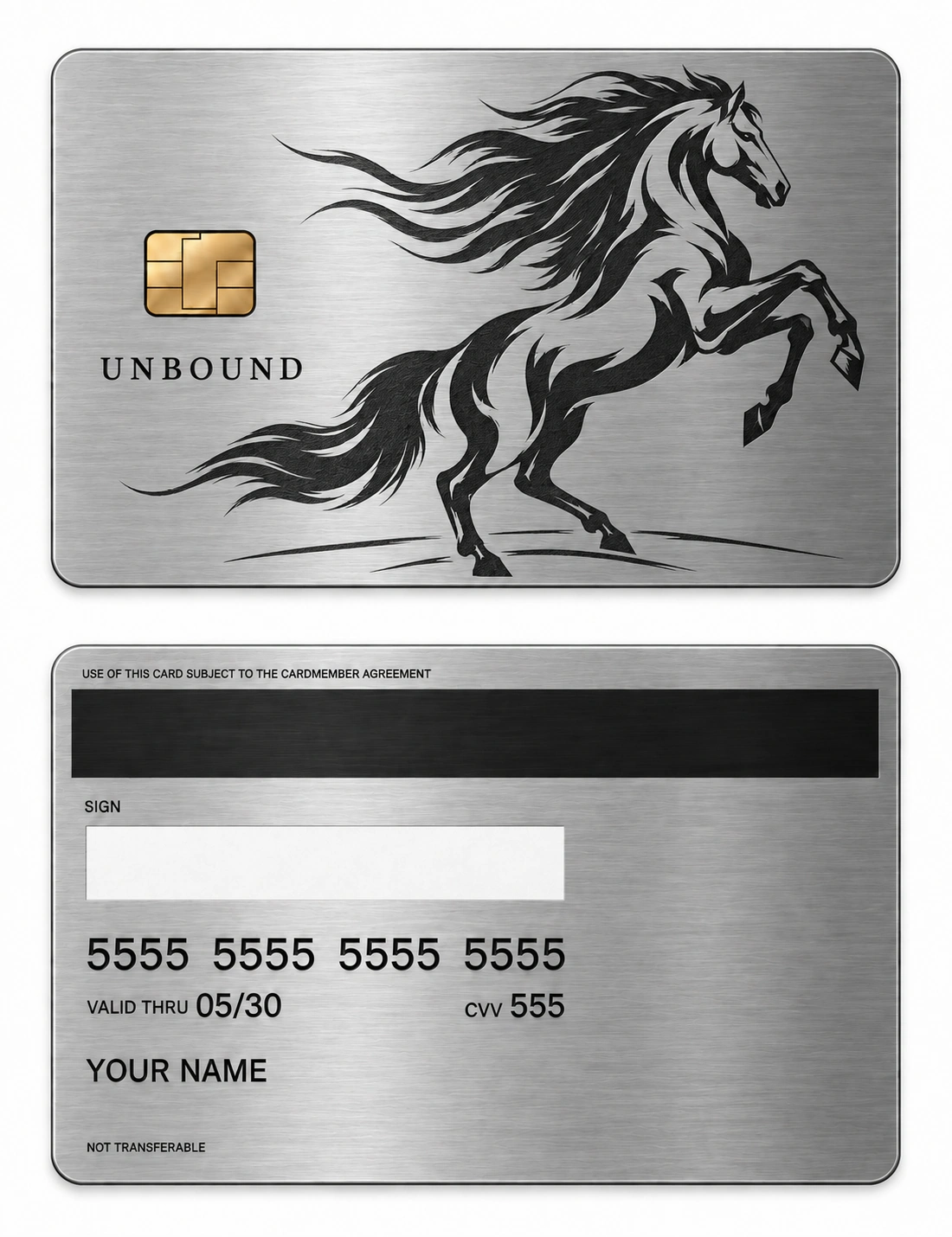 Black Stallion Seal metal card