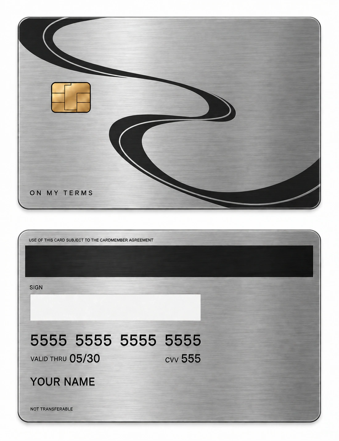 Silk Authority metal card