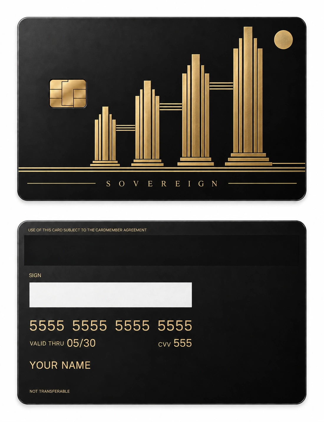 Sovereign Columns metal card