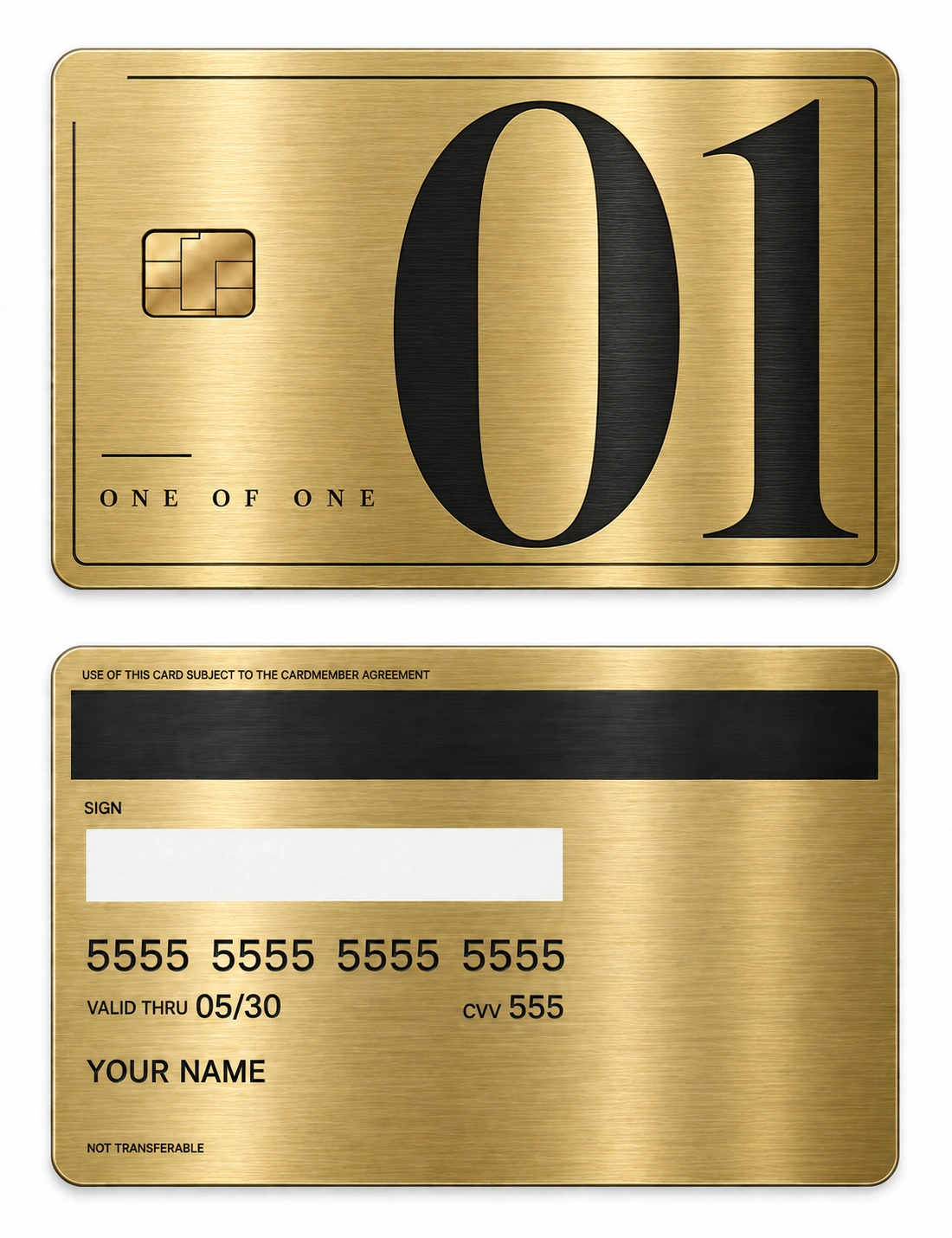 One of One metal card
